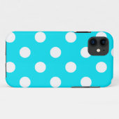 Polka dots cyaan hex code 00E3F4 Case-Mate iPhone Case (Achterkant (horizontaal))