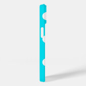 Polka dots cyaan hex code 00E3F4 Case-Mate iPhone Case (Achterkant / Rechts)