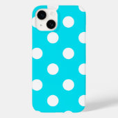 Polka dots cyaan hex code 00E3F4 Case-Mate iPhone Case (Achterkant)