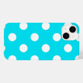 Polka dots cyaan hex code 00E3F4 Case-Mate iPhone Case (Achterkant (horizontaal))
