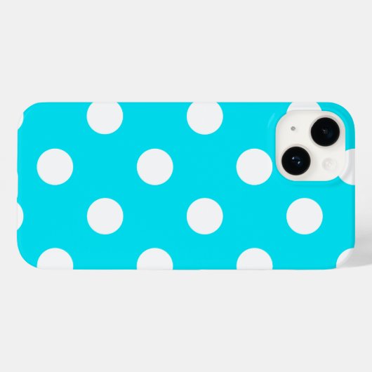 Polka dots cyaan hex code 00E3F4 Case-Mate iPhone Case (Achterkant (horizontaal))
