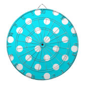 Polka dots cyaan hex code 00E3F4 Dartbord (Voorkant)