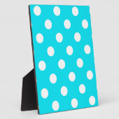 Polka dots cyaan hex code 00E3F4 Fotoplaat (Zijkant)