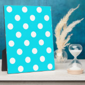 Polka dots cyaan hex code 00E3F4 Fotoplaat (Zijkant)