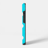 Polka dots cyaan hex code 00E3F4 iPhone Hoesje (Linkerkant)