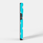 Polka dots cyaan hex code 00E3F4 iPhone Hoesje (Rechterkant)