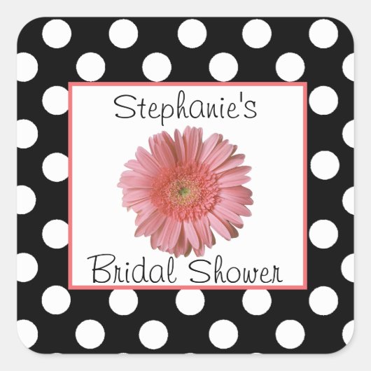Polka Dots & Daisy Vrijgezellenfeest Sticker (Voorkant)