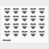 Polka dots dank u bruiloft hart B459 Sticker (Vel)