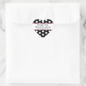Polka dots dank u bruiloft hart B459 Sticker (Tas)