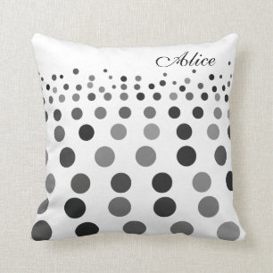 Polka Dots Design Trendy Black White Kussen