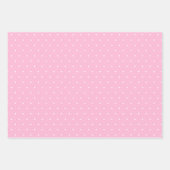 Polka Dots Drie Pinks Verpakking Papier Bladen Inpakpapier Vel (Voorkant)