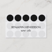  Polka Dots elke kleur op Wit Visitekaartje (Voorkant)