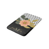 Polka Dots en Bloemen Badmat (Gekanteld)