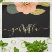Polka Dots en Bloemen Theedoek (Gevouwen)