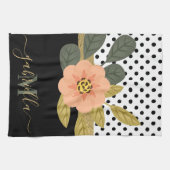 Polka Dots en Bloemen Theedoek (Horizontaal)