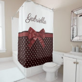 Polka Dots en Bow Douchegordijn (In situ)