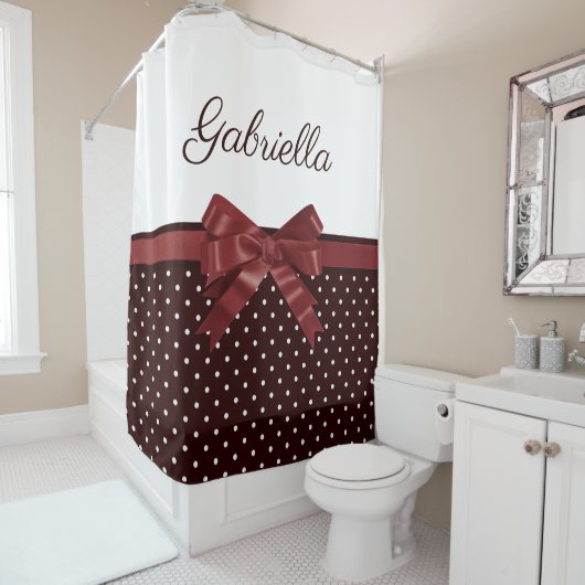 Polka Dots en Bow Douchegordijn (In situ)