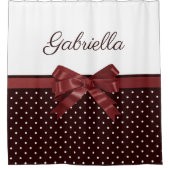 Polka Dots en Bow Douchegordijn (Voorkant)