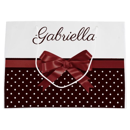 Polka Dots en Bow Groot Cadeauzakje (Voorkant)