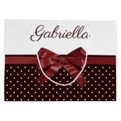 Polka Dots en Bow Groot Cadeauzakje (Achterkant)