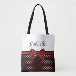 Polka Dots en Bow Tote Bag