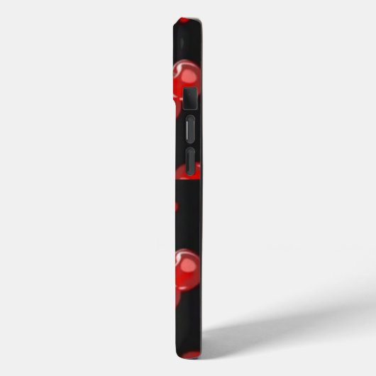 Polka dots en Cherries op een zwarte achtergrond Case-Mate iPhone Case (Achterkant / Links)