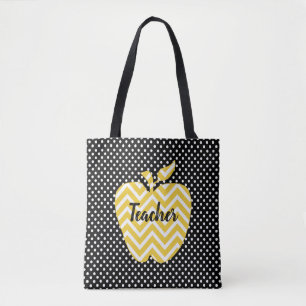 Polka Dots en Chevron Apple Canvas tassen