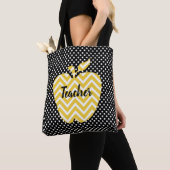 Polka Dots en Chevron Apple Canvas tassen (Dichtbij)