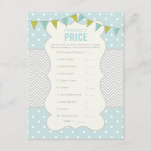 Polka Dots en Chevron - Baby shower Game Uitnodiging Briefkaart
