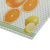 Polka Dots en Citrus Glass Cutting Board Snijplank (Hoek)
