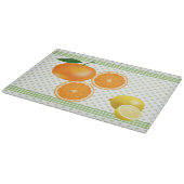 Polka Dots en Citrus Glass Cutting Board Snijplank (Hoek)