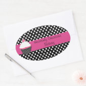 Polka Dots en Cupcake Bakery Box Stickers (Envelop)
