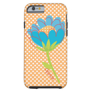 Polka Dots en Flower Custom iPhone 6 hoesje