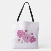 Polka Dots en Flowers Tote Bag (Voorkant)
