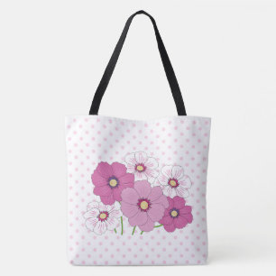 Polka Dots en Flowers Tote Bag