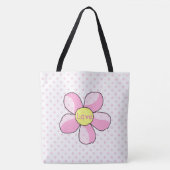 Polka Dots en Flowers Tote Bag (Voorkant)