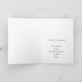 Polka Dots en Red Bow Aangepaste kerstfoto's Feestdagen Kaart (Binnen)