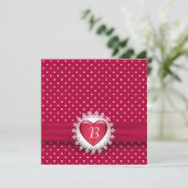 Polka Dots en Red Heart Kaart (Staand voorkant)