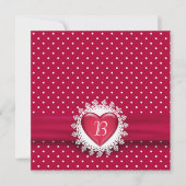 Polka Dots en Red Heart Kaart (Voorkant)