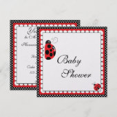 Polka Dots en Schattigee lieveheersbeestjes Kaart (Voorkant / Achterkant)