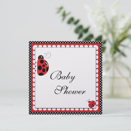 Polka Dots en Schattigee lieveheersbeestjes Kaart (Staand voorkant)