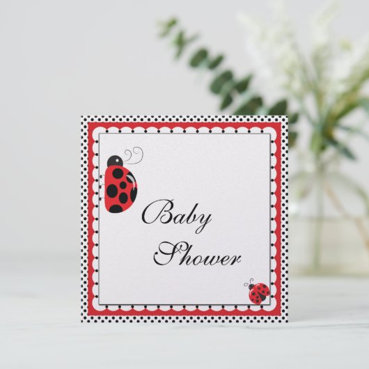 Polka Dots en Schattigee lieveheersbeestjes Kaart (Staand voorkant)