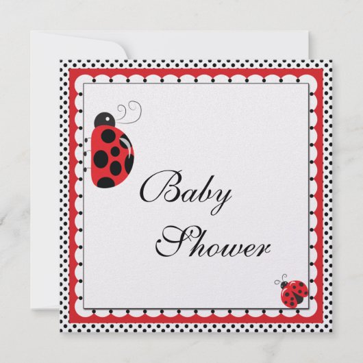 Polka Dots en Schattigee lieveheersbeestjes Kaart (Voorkant)