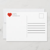 Polka dots en strepen Valentijn Kaart (Achterkant)