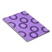 Polka Dots Floral notebooks :Lavender Notitieboek (Rechterzijde)