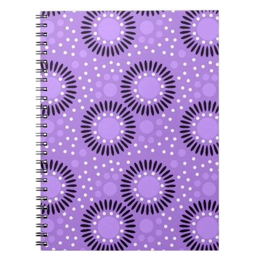 Polka Dots Floral notebooks :Lavender Notitieboek (Voorkant)