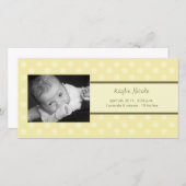 Polka Dots Fotokaart Geboorteaankondiging Aankondiging (Voorkant / Achterkant)