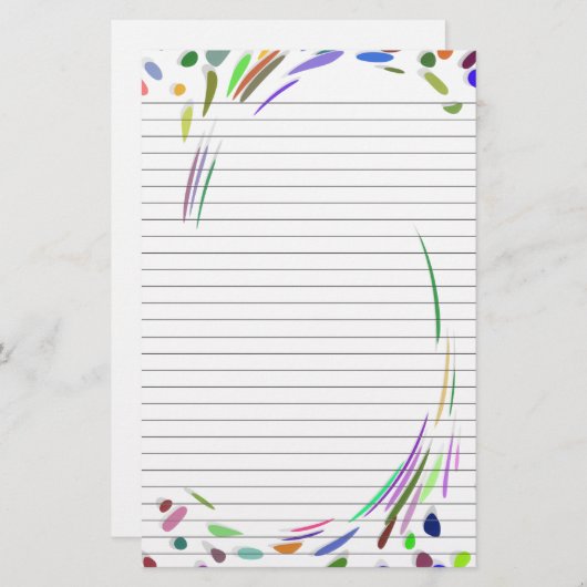 Polka Dots Gelijnd papier voor notities briefpapie (Voorkant / Achterkant)