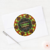 Polka Dots Geometric Star Bookplate Sticker (Envelop)