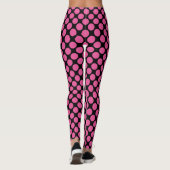 Polka Dots Geometrische elke kleur op zwart Leggings (Achterkant)